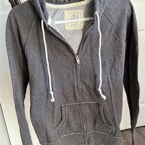 Aerie Charcoal Zip-Up Hoodie